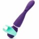 Purple We-Vibe Wand app controlled and bluetooth vibrator with the penis stroker attachment on the head