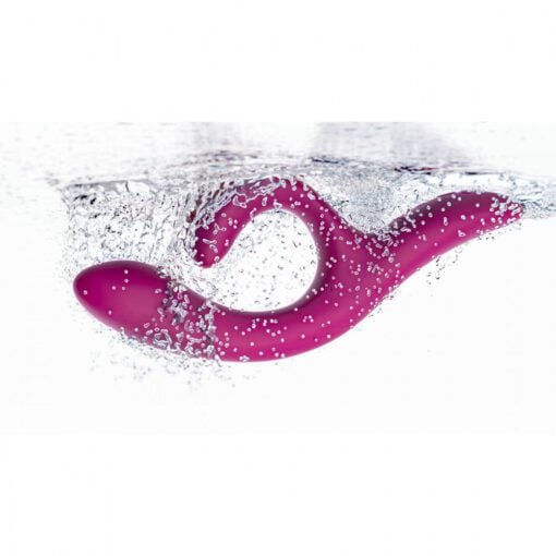 Purple We-Vibe Nova 2 rabbit and g-spot vibrator in water showing that it is waterproof