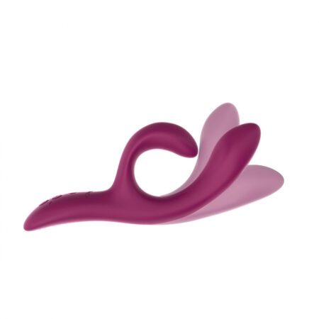 Purple We-Vibe Nova 2 rabbit and g-spot vibrator with motion showing on the g-spot arm