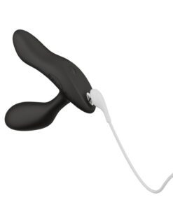 The We Vibe Vector Plus prostate massager with a charging cable