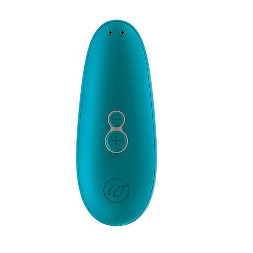 Back of the TurquoiseÂ Womanizer Starlet 3Â Air Pulse Vibrator