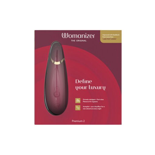 Box of the Bordeaux Womanizer Premium 2 Air Pulse Vibrator